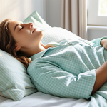 **

"A bright, airy bedroom scene showcasing a bed with organic cotton bedding in calming pastel colors.  A woman, fully clothed in pajamas, is peacefully sleeping.  Sunlight streams through the window.  Focus on the soft texture of the sheets.  Safe for work, appropriate content, professional, perfect anatomy, correct proportions, well-formed hands, proper finger count, natural body proportions, high quality."

**